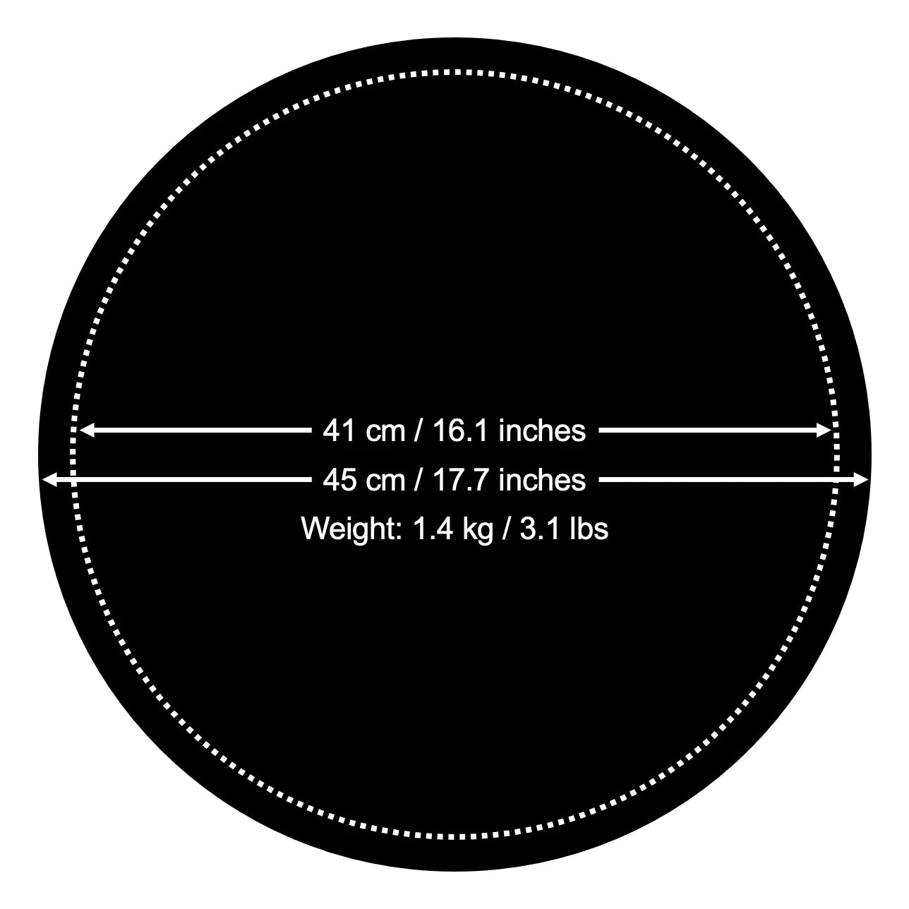 Dimensions and weight of the black board used in the White Collection string art