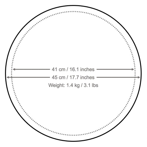 Dimensions and weight of the white board used in the Color Collection color string art