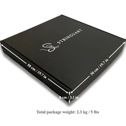 Dimensions and weight of the packaging box for the Customization Collection black string art