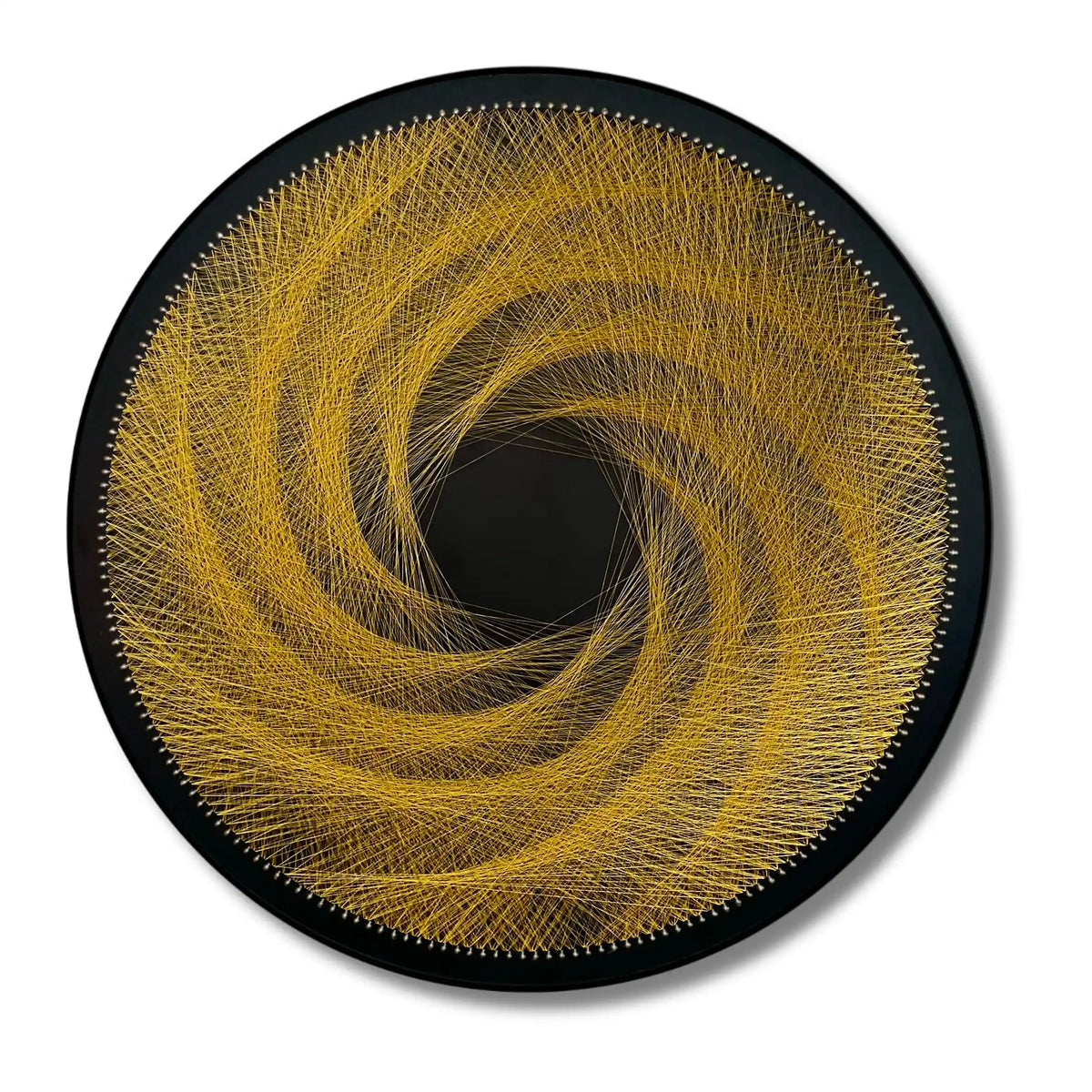 Gold String Design Spiral Gold String Art Design | Modern Home Decor | Elegant Gift ...