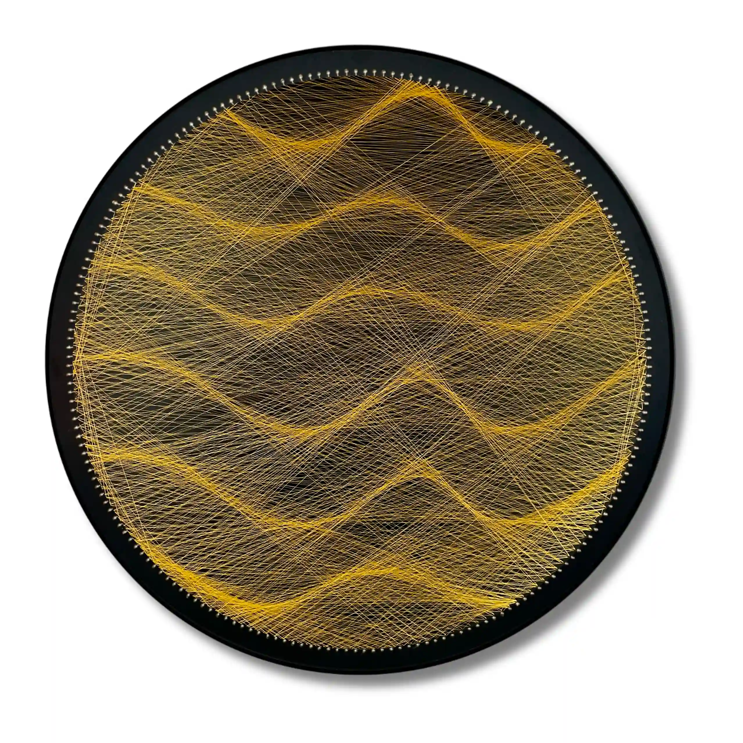 Gold Printable String Wavy Gold String Art | Contemporary Wall Art | Unique Handmade Gift ...