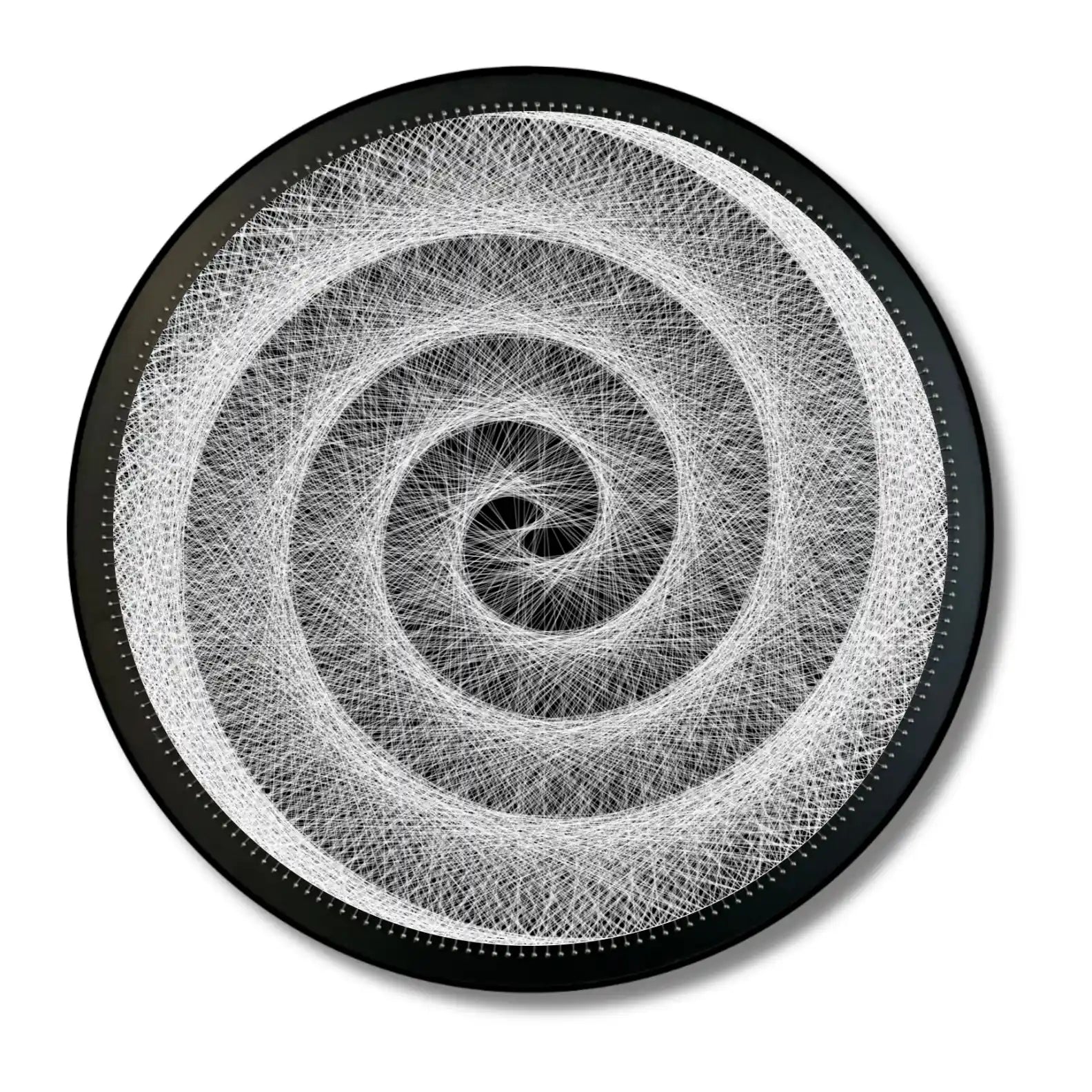 Hypnotic Swirl White String Art Design | Modern Home Decor – STRINGUART